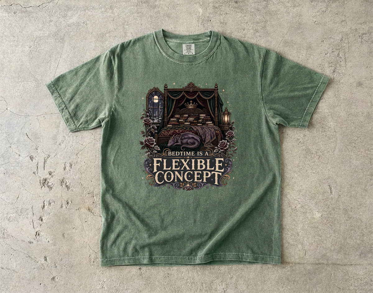 Bedtime Is a Flexible Concept Romantasy Reader T-Shirt