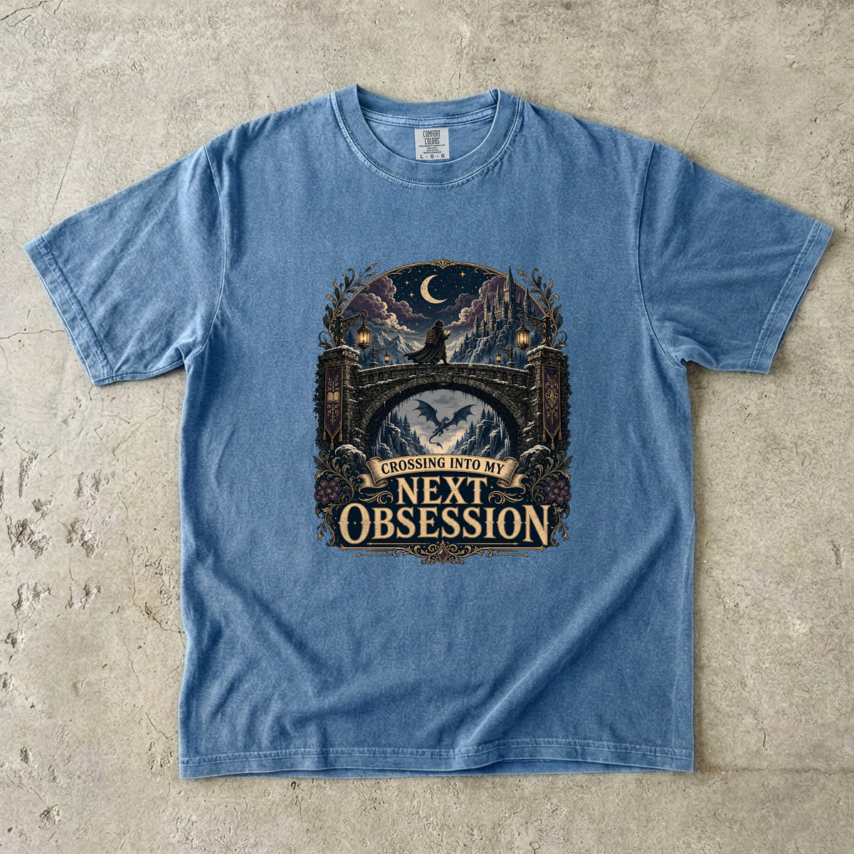 Crossing Into My Next Obsession Romantasy Reader T-Shirt