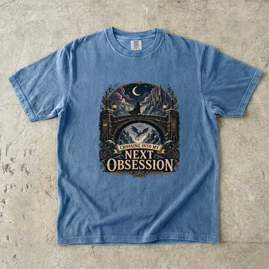 Crossing Into My Next Obsession Romantasy Reader T-Shirt