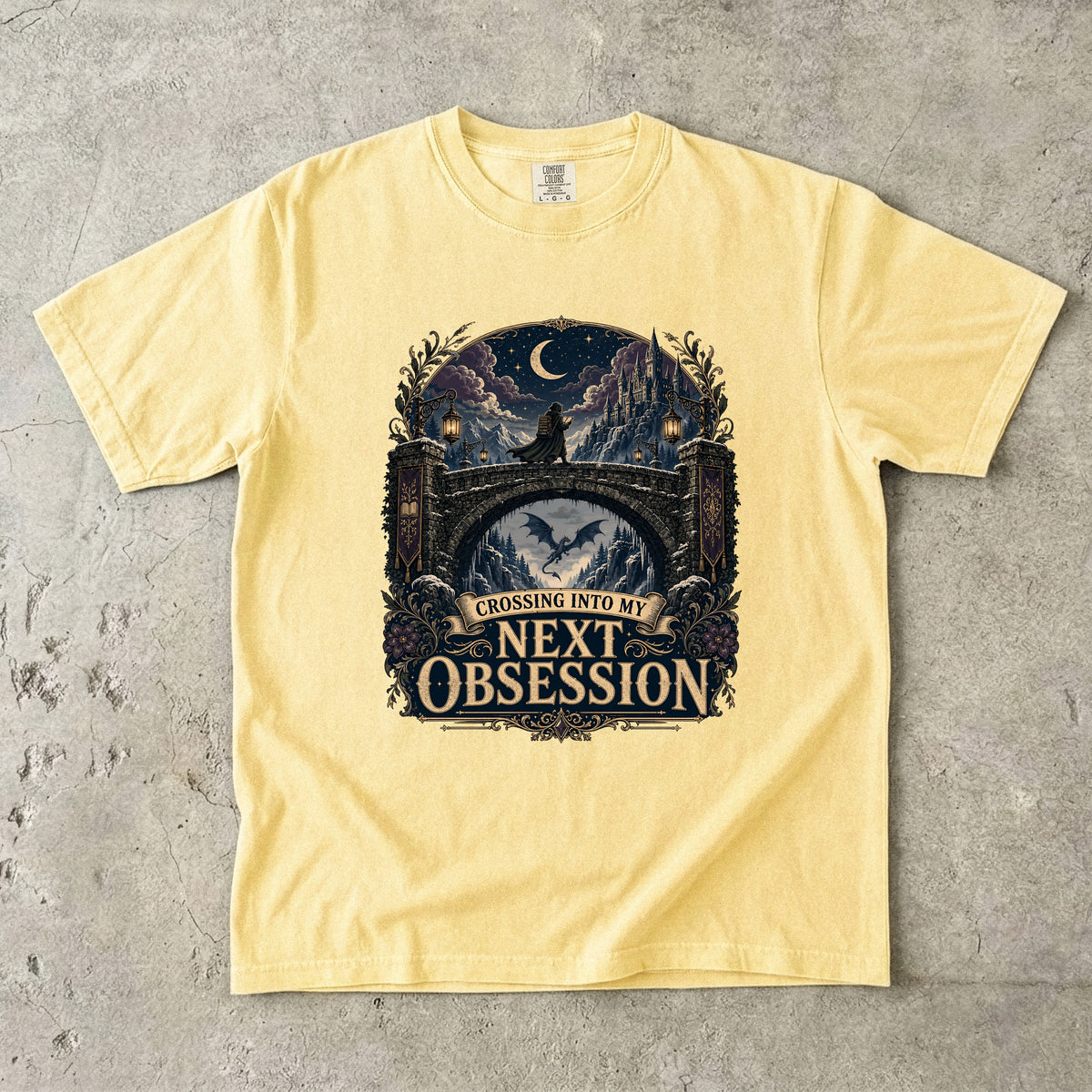 Crossing Into My Next Obsession Romantasy Reader T-Shirt