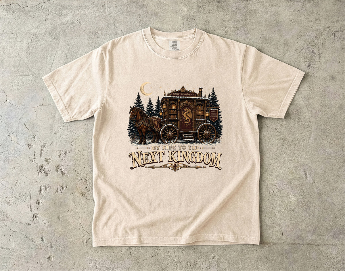 My Ride to the Next Kingdom Romantasy Reader T-Shirt