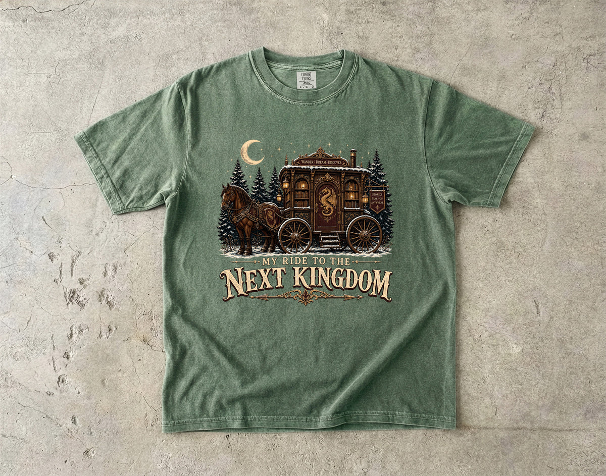 My Ride to the Next Kingdom Romantasy Reader T-Shirt