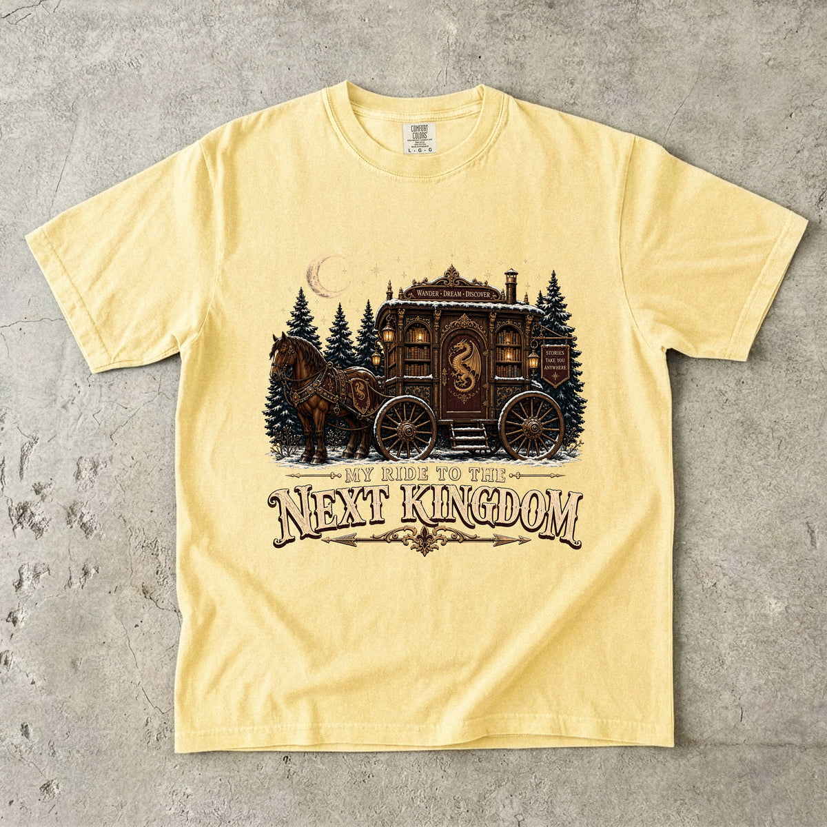 My Ride to the Next Kingdom Romantasy Reader T-Shirt