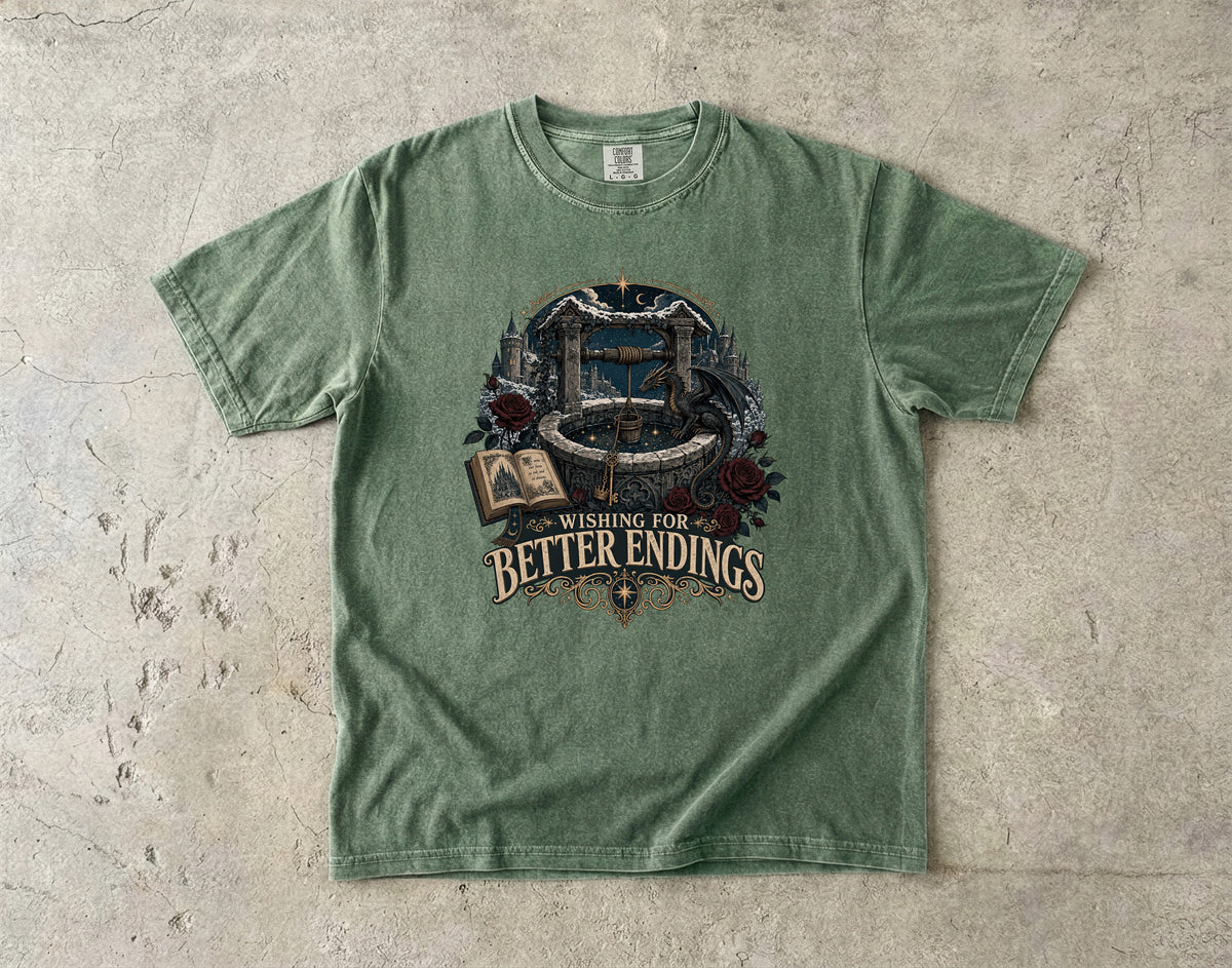 Wishing for Better Endings Romantasy Reader T-Shirt