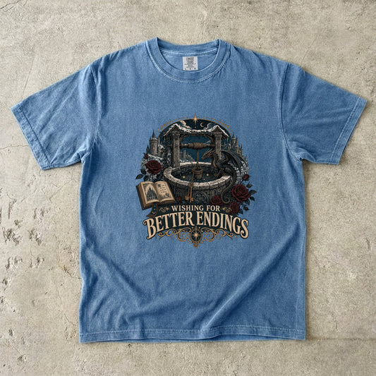 Wishing for Better Endings Romantasy Reader T-Shirt