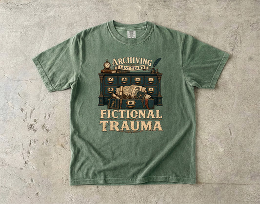 Archiving Last Year’s Fictional Trauma Romantasy Reader T-Shirt