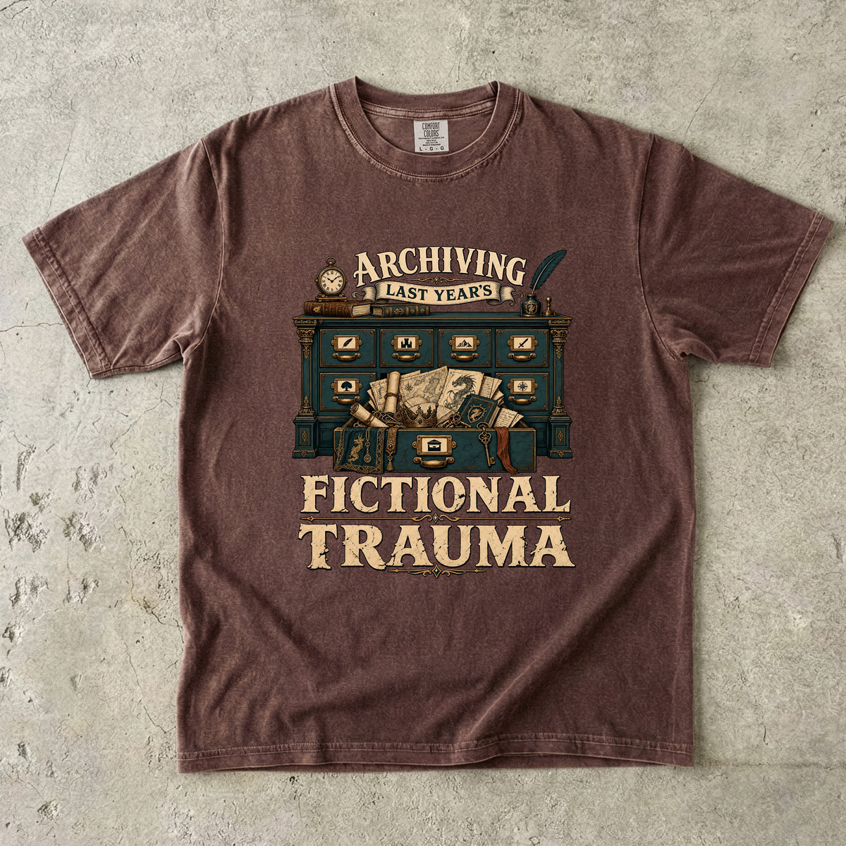 Archiving Last Year’s Fictional Trauma Romantasy Reader T-Shirt