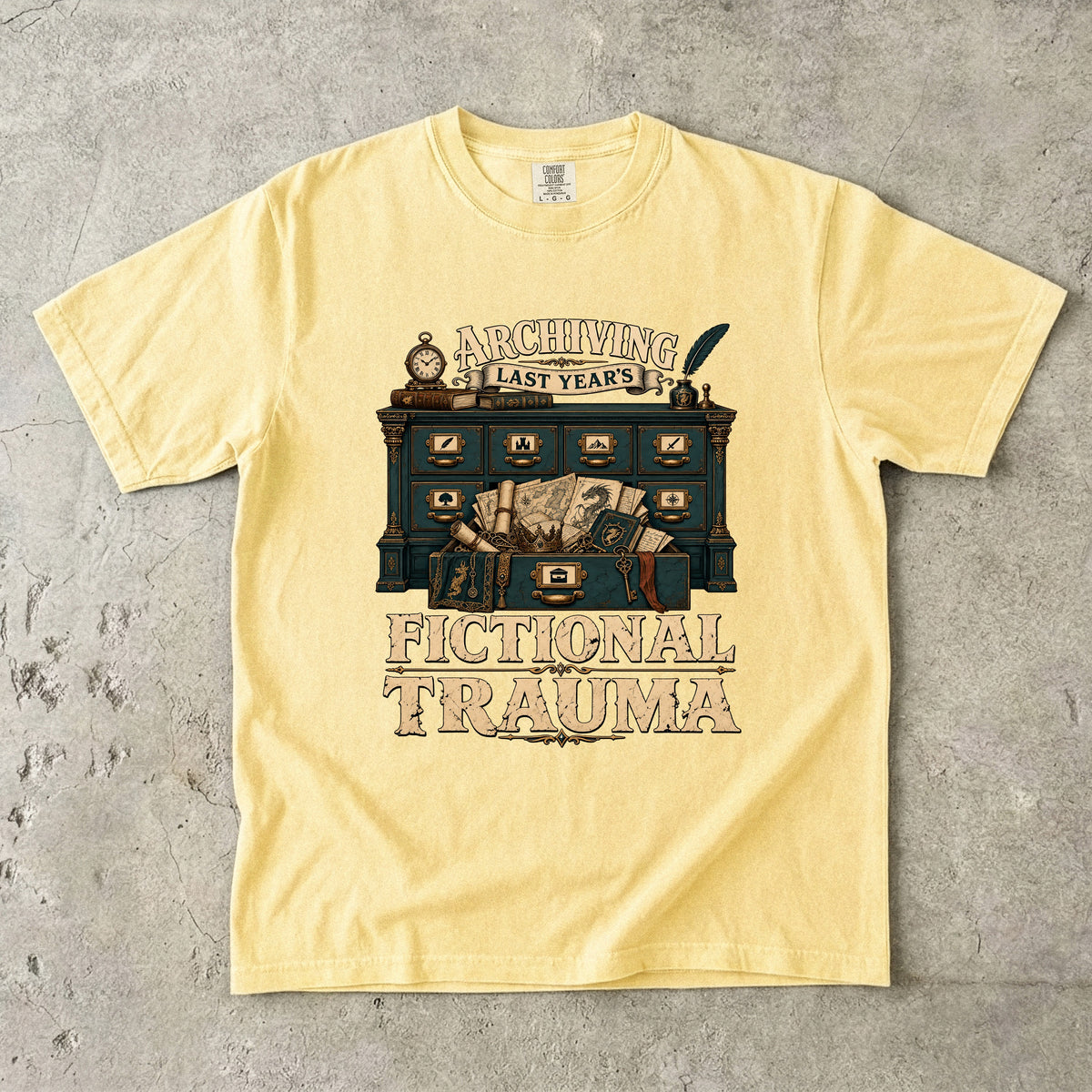 Archiving Last Year’s Fictional Trauma Romantasy Reader T-Shirt