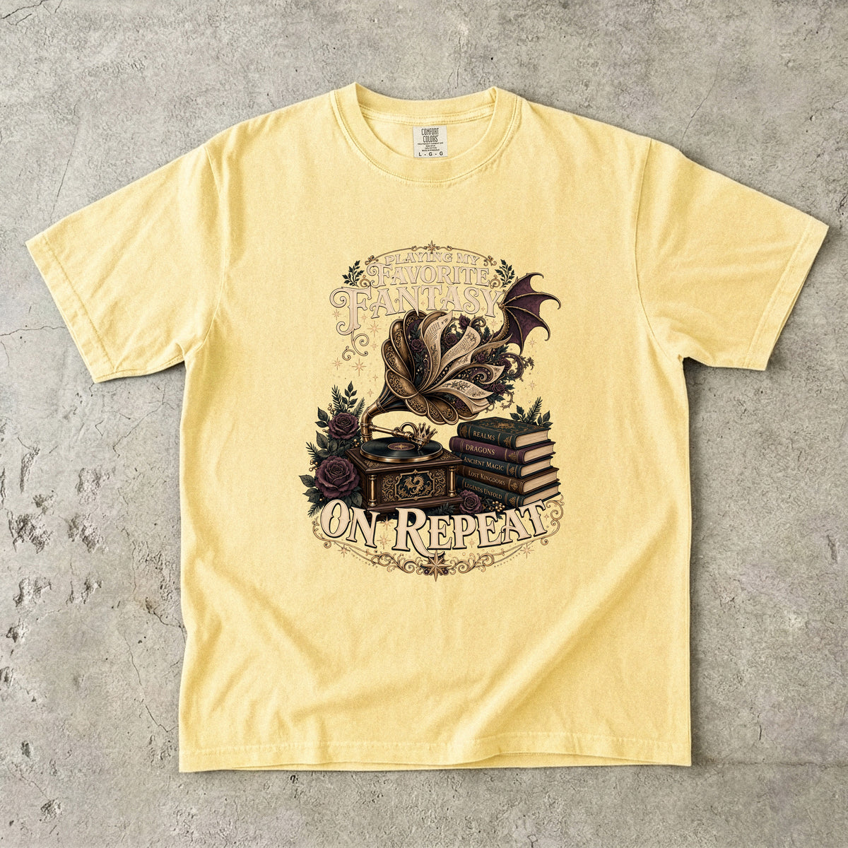 Playing My Favorite Fantasy on Repeat Romantasy Reader T-Shirt