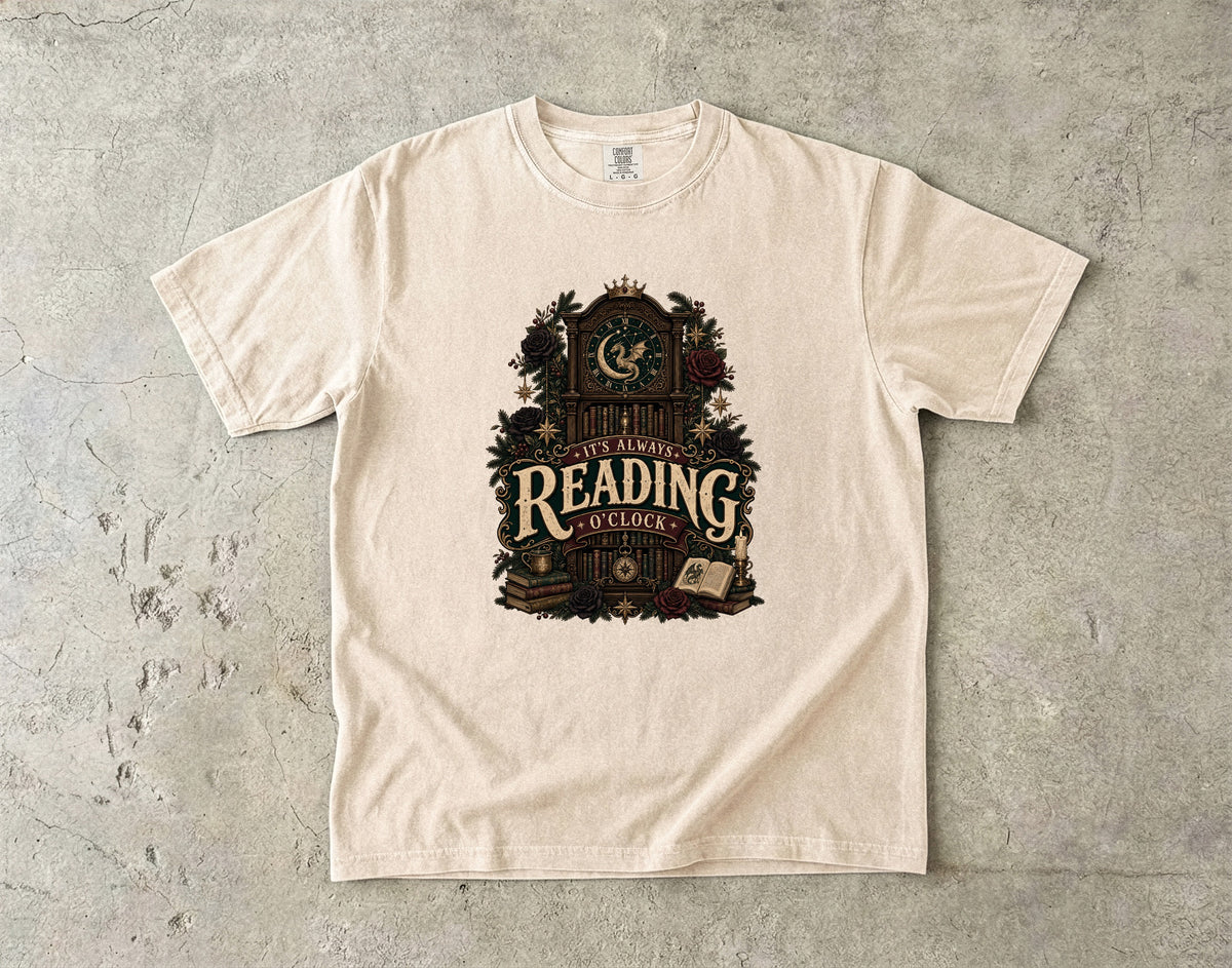 It’s Always Reading O’Clock Romantasy Reader T-Shirt