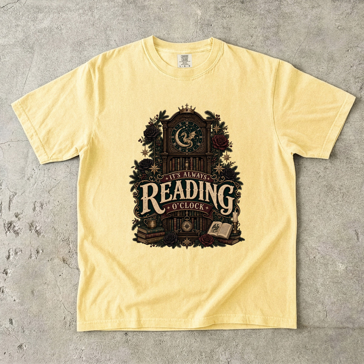 It’s Always Reading O’Clock Romantasy Reader T-Shirt
