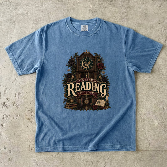 It’s Always Reading O’Clock Romantasy Reader T-Shirt