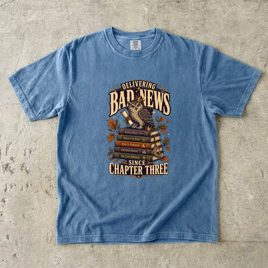 Delivering Bad News Since Chapter Three Romantasy Reader T-Shirt