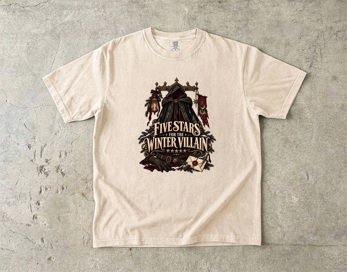 Five Stars for the Winter Villain Romantasy Reader T-Shirt
