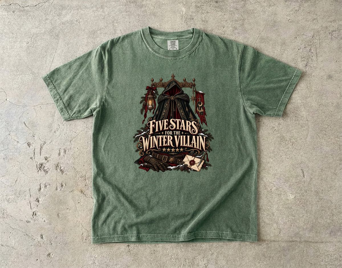 Five Stars for the Winter Villain Romantasy Reader T-Shirt