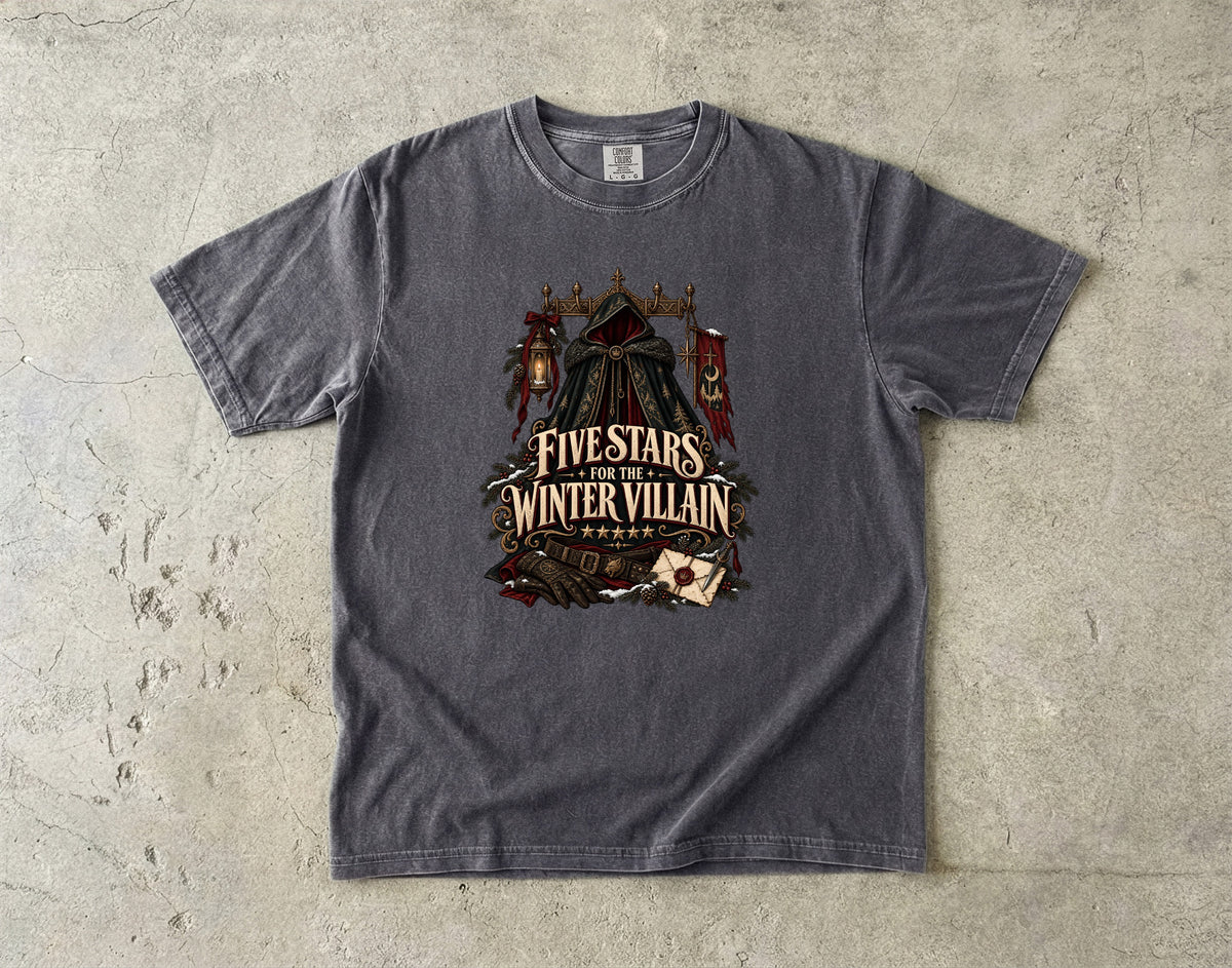 Five Stars for the Winter Villain Romantasy Reader T-Shirt