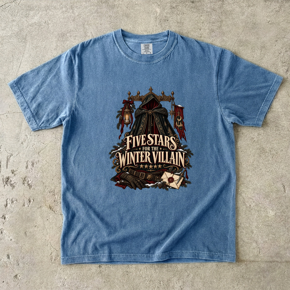 Five Stars for the Winter Villain Romantasy Reader T-Shirt