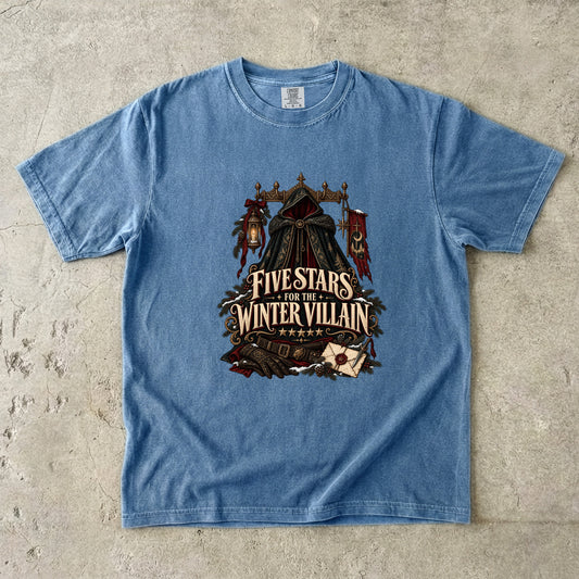 Five Stars for the Winter Villain Romantasy Reader T-Shirt