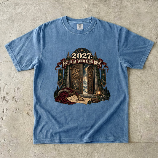 2027: Enter at Your Own Risk Romantasy Reader T-Shirt
