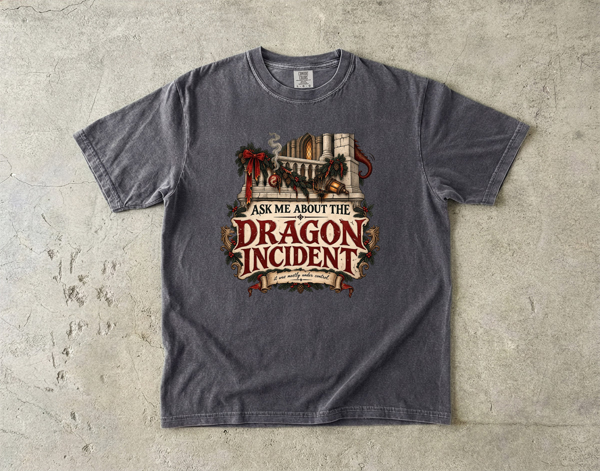 Ask Me About the Dragon Incident Romantasy Reader T-Shirt