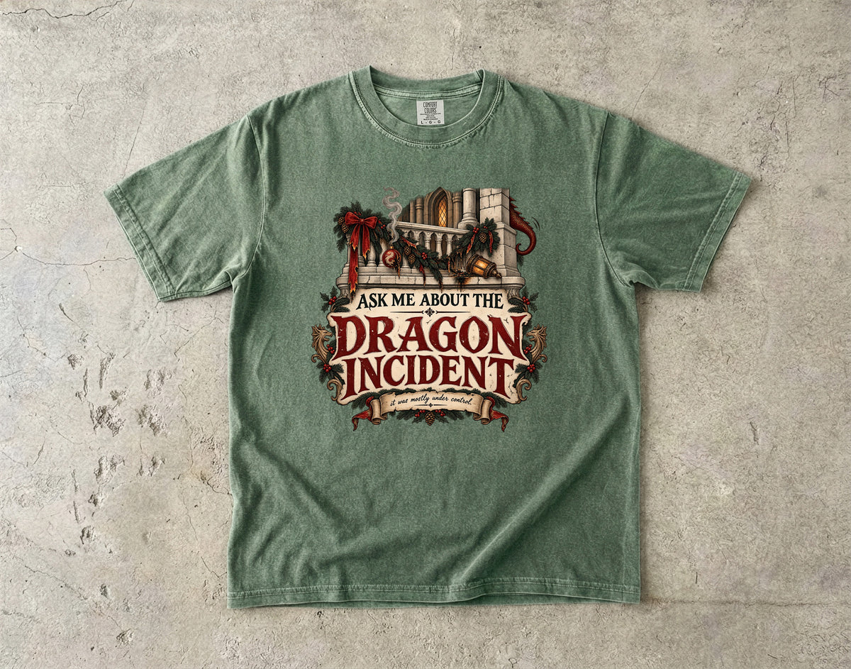Ask Me About the Dragon Incident Romantasy Reader T-Shirt
