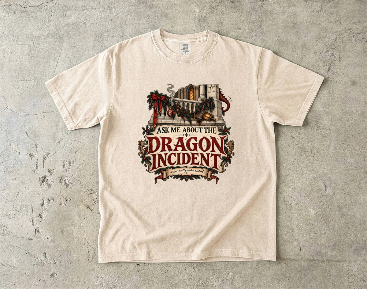 Ask Me About the Dragon Incident Romantasy Reader T-Shirt