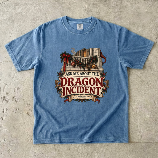 Ask Me About the Dragon Incident Romantasy Reader T-Shirt