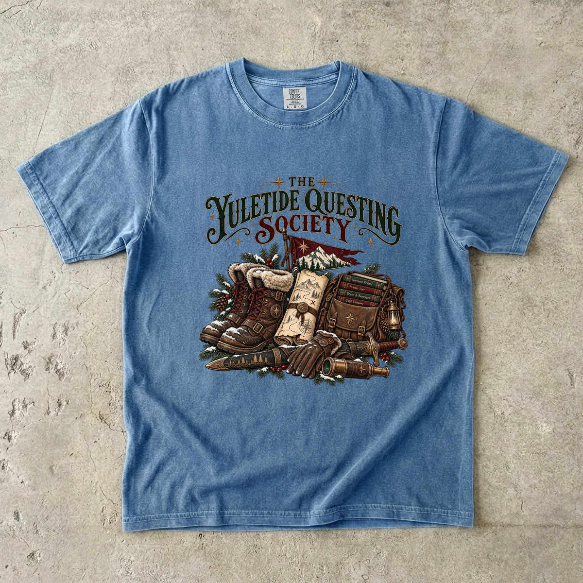 The Yuletide Questing Society Romantasy Reader T-Shirt