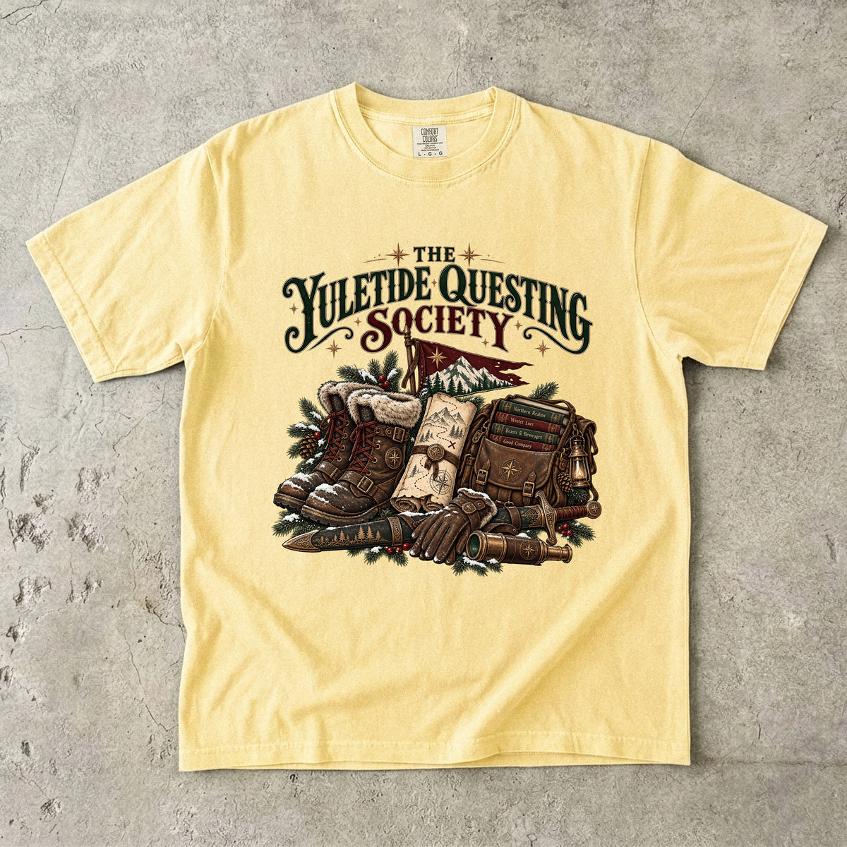 The Yuletide Questing Society Romantasy Reader T-Shirt