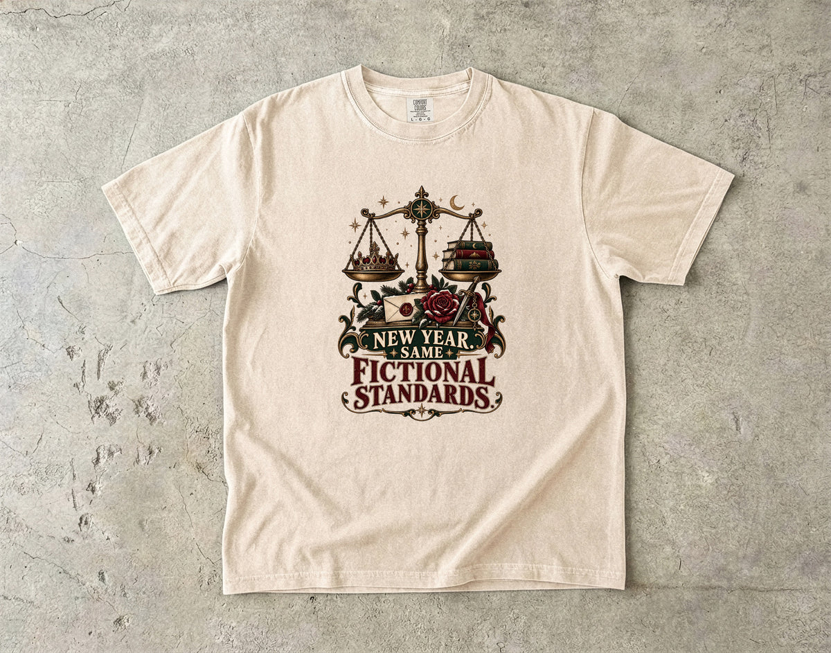 New Year, Same Fictional Standards Romantasy Reader T-Shirt