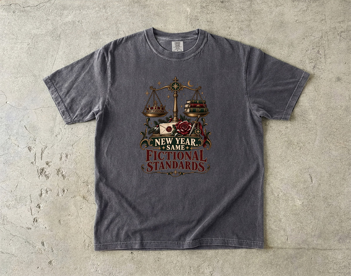New Year, Same Fictional Standards Romantasy Reader T-Shirt