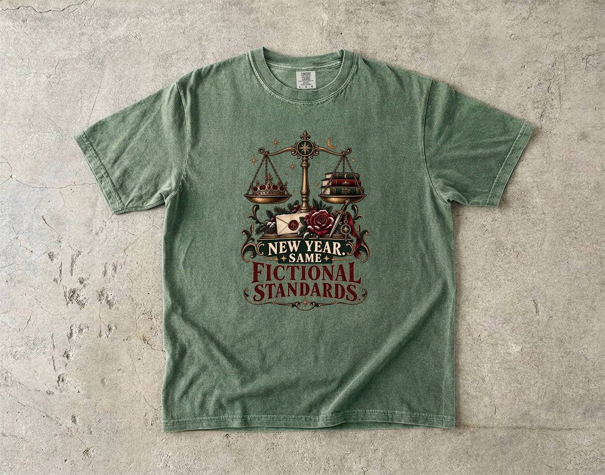 New Year, Same Fictional Standards Romantasy Reader T-Shirt