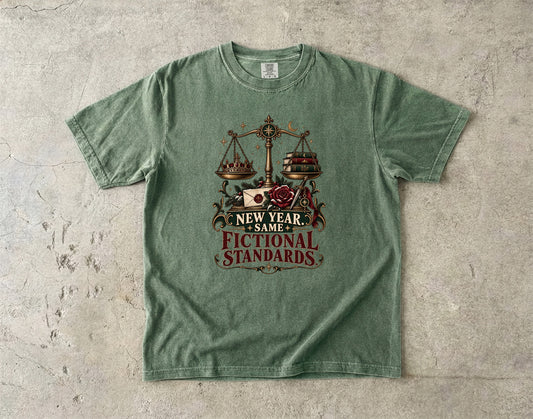 New Year, Same Fictional Standards Romantasy Reader T-Shirt