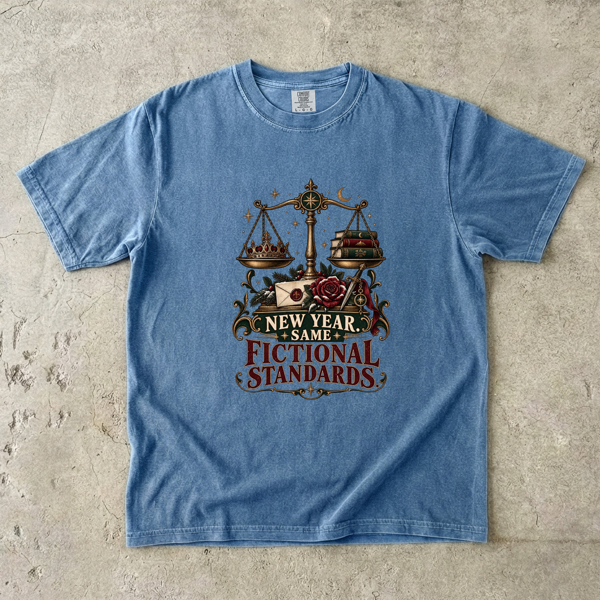 New Year, Same Fictional Standards Romantasy Reader T-Shirt