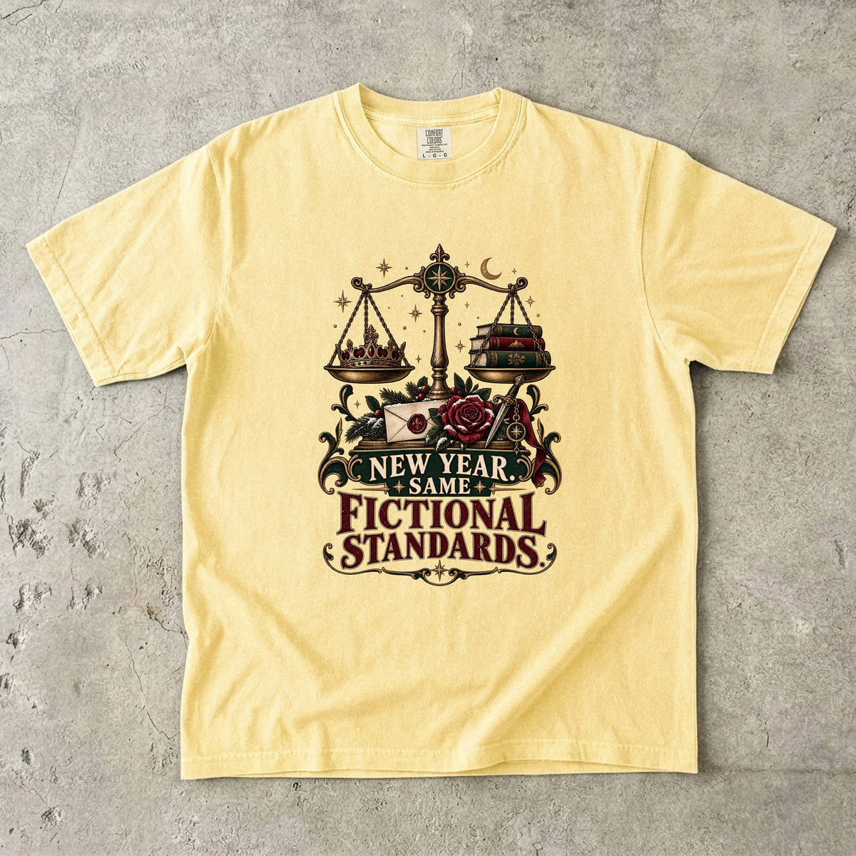 New Year, Same Fictional Standards Romantasy Reader T-Shirt