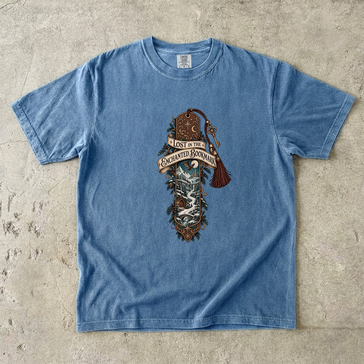 Lost in the Enchanted Bookmark Romantasy Reader T-Shirt