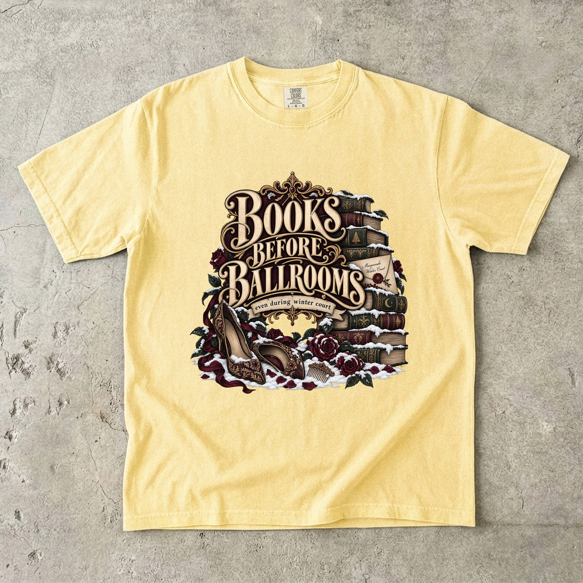 Books Before Ballrooms Romantasy Reader T-Shirt