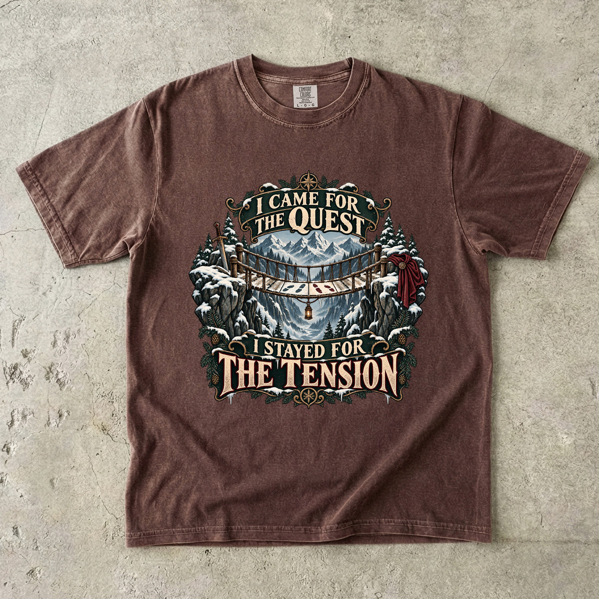 I Came for the Quest, I Stayed for the Tension Romantasy Reader T-Shirt