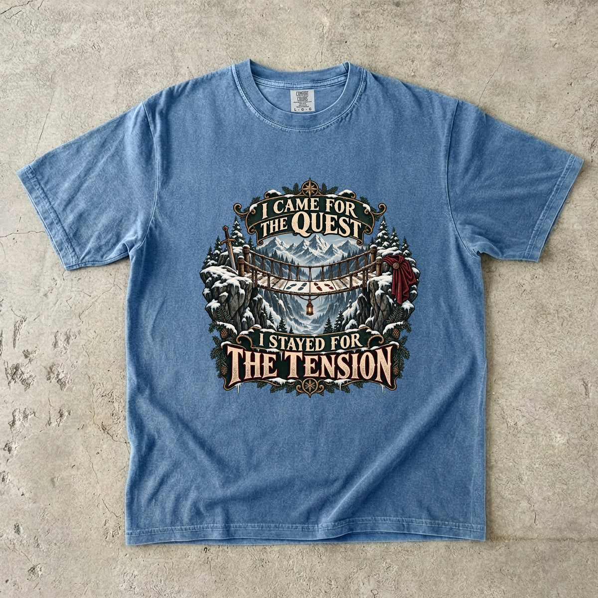 I Came for the Quest, I Stayed for the Tension Romantasy Reader T-Shirt