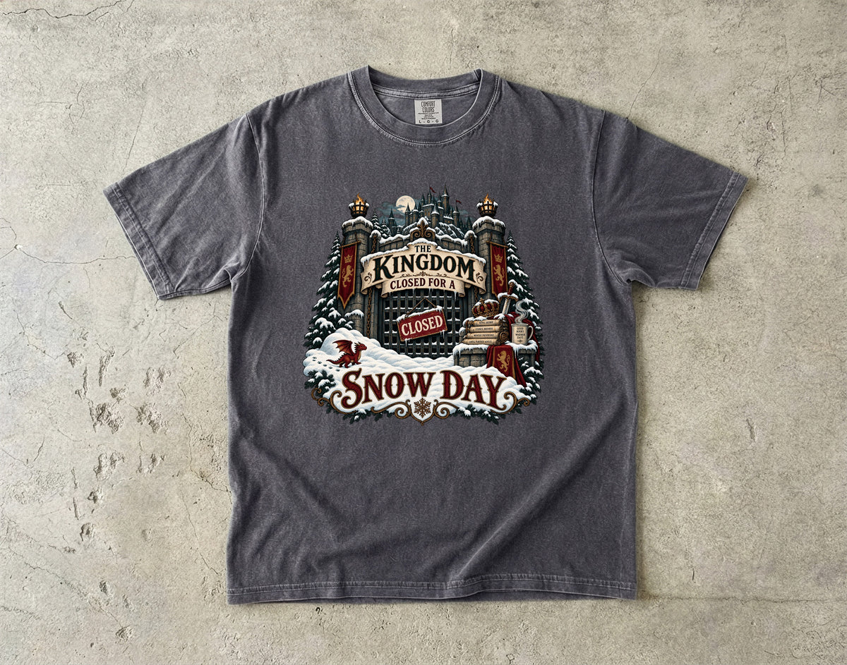 The Kingdom Closed for a Snow Day Romantasy Reader T-Shirt