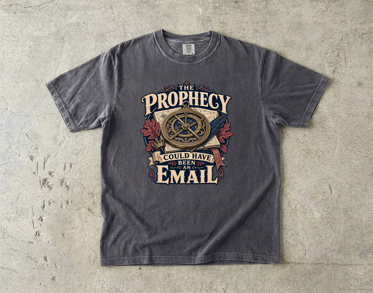 The Prophecy Could Have Been an Email Romantasy Reader T-Shirt