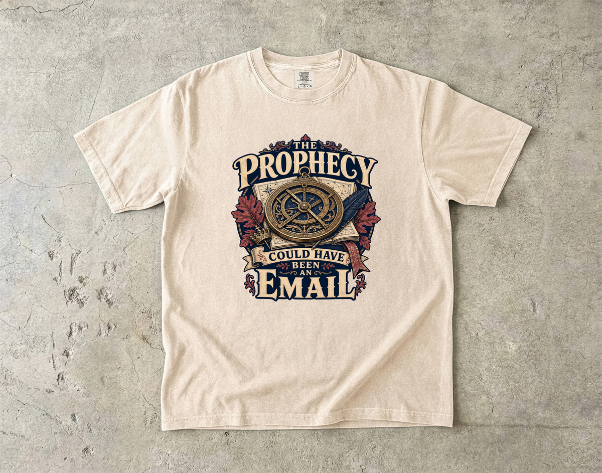 The Prophecy Could Have Been an Email Romantasy Reader T-Shirt
