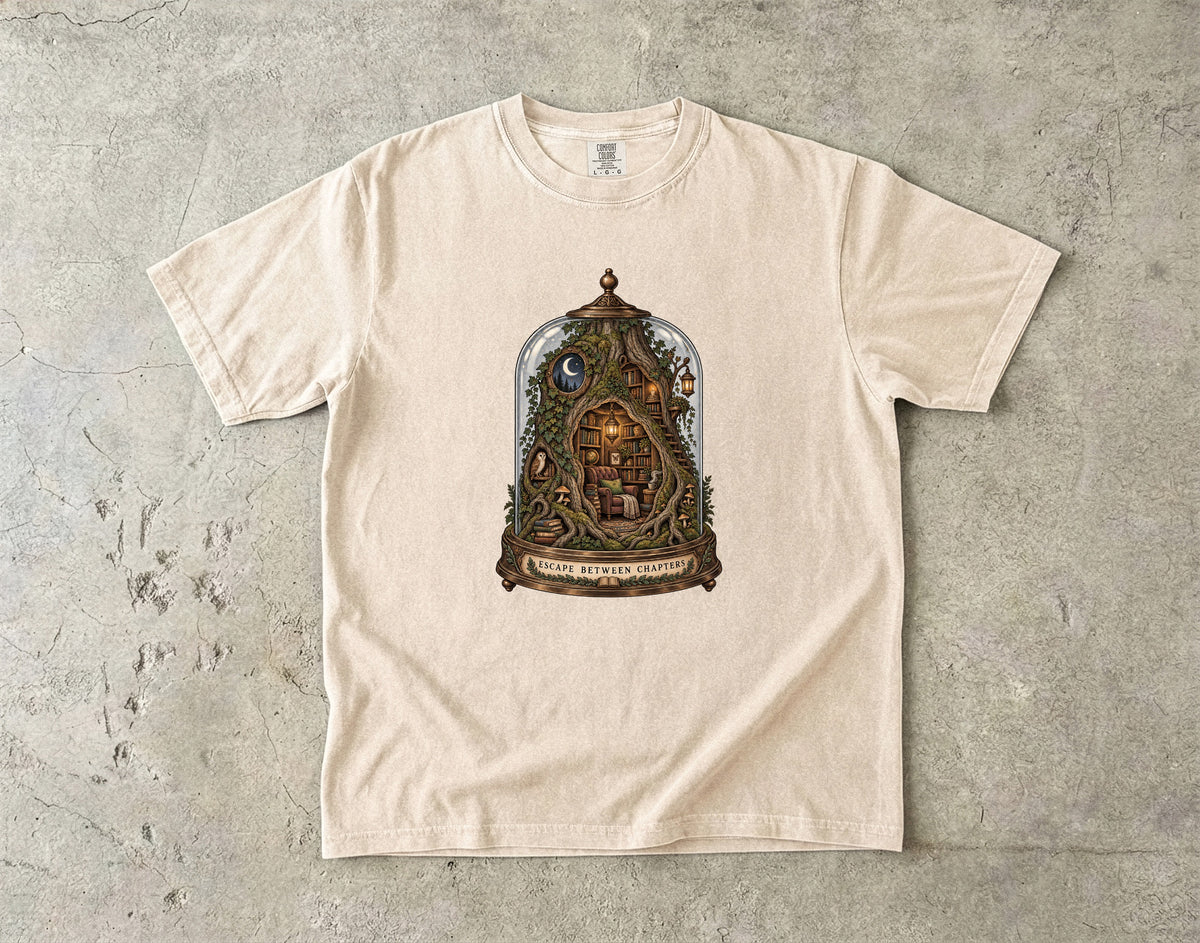 Escape Between Chapters Romantasy Reader T-Shirt