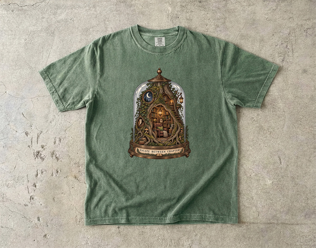 Escape Between Chapters Romantasy Reader T-Shirt