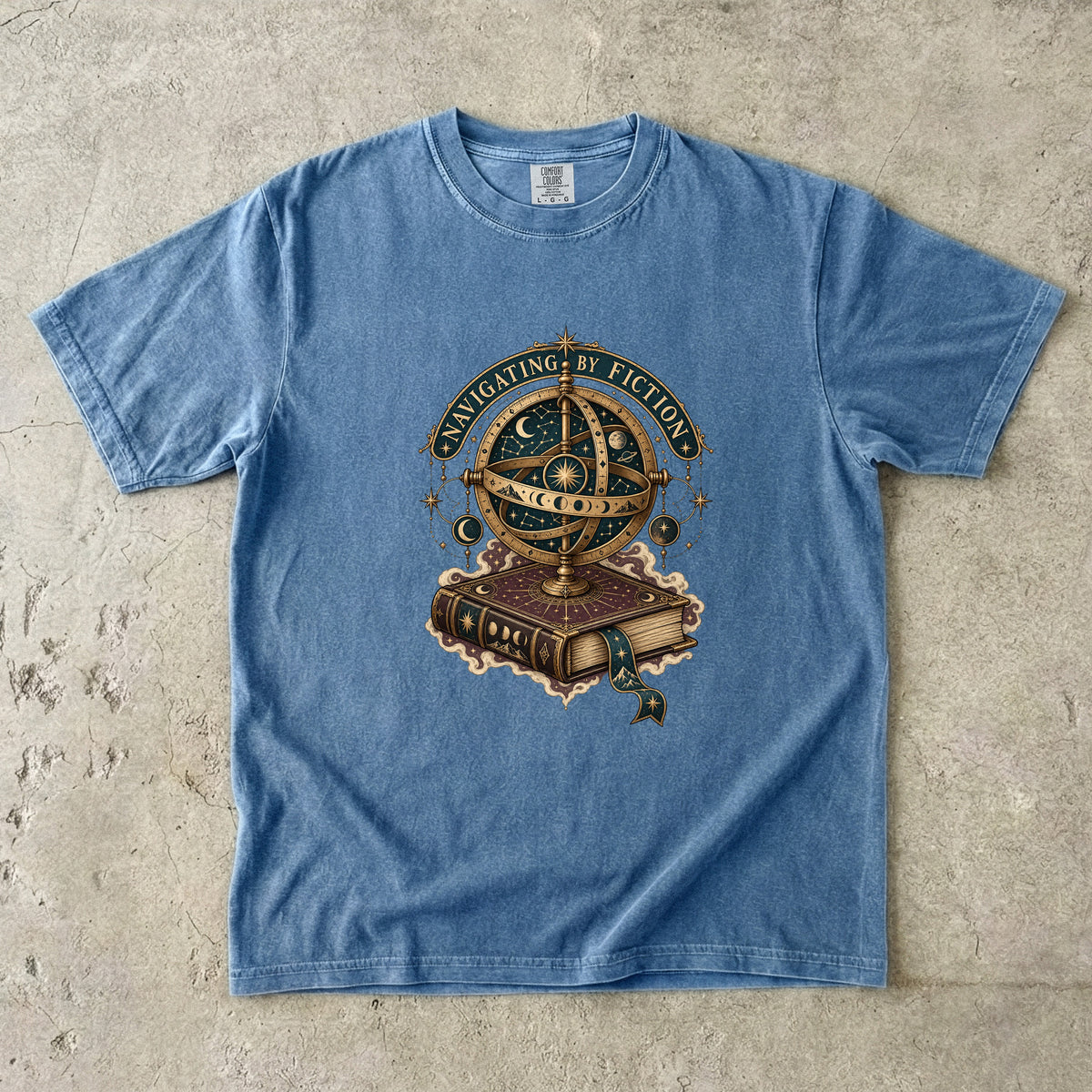 Navigating by Fiction Romantasy Reader T-Shirt