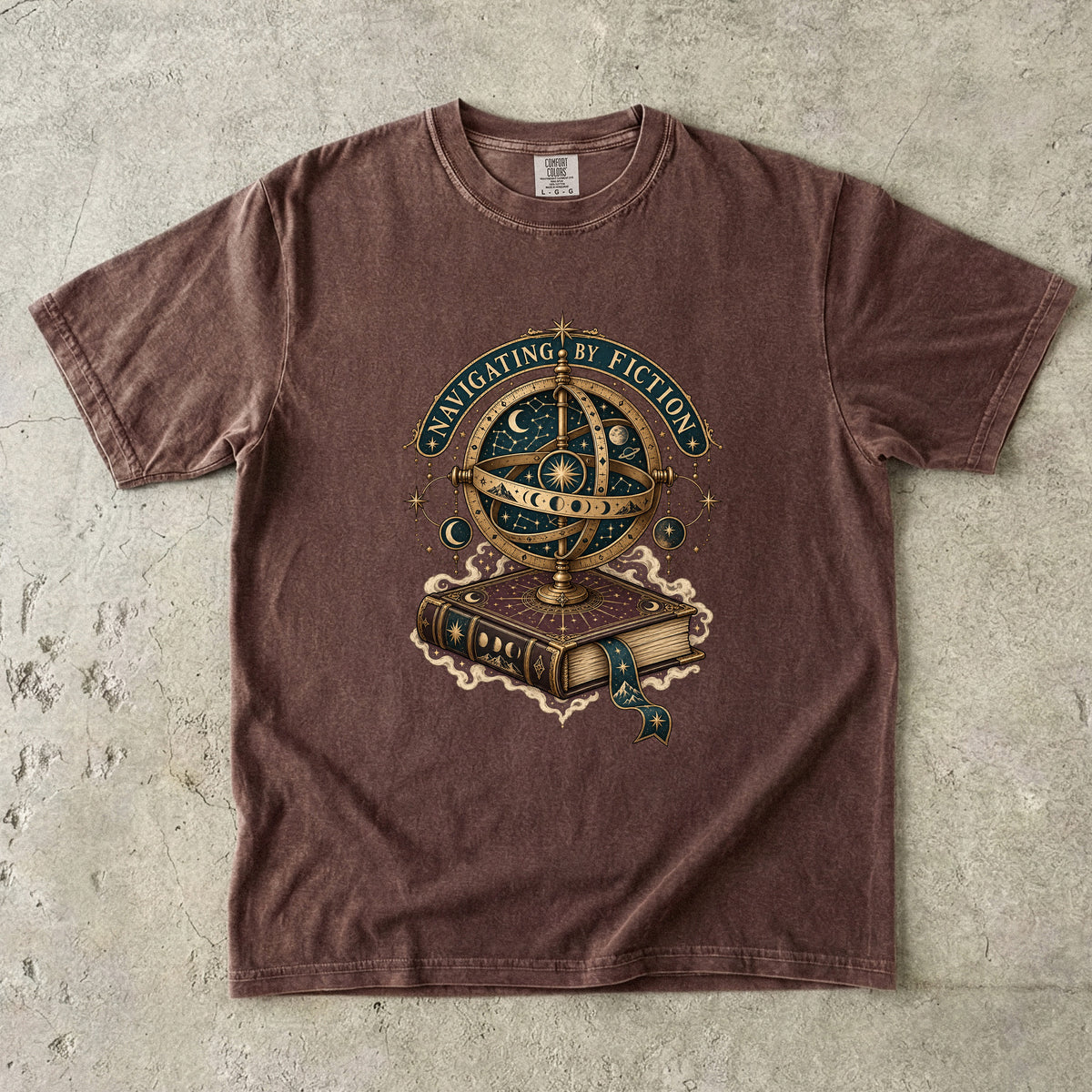 Navigating by Fiction Romantasy Reader T-Shirt
