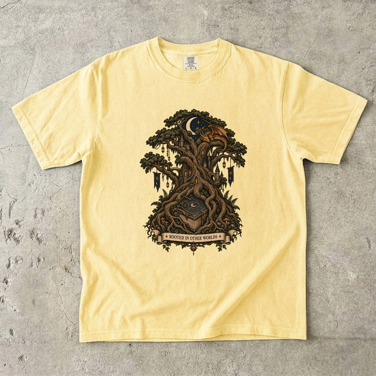 Rooted in Other Worlds Romantasy Reader T-Shirt