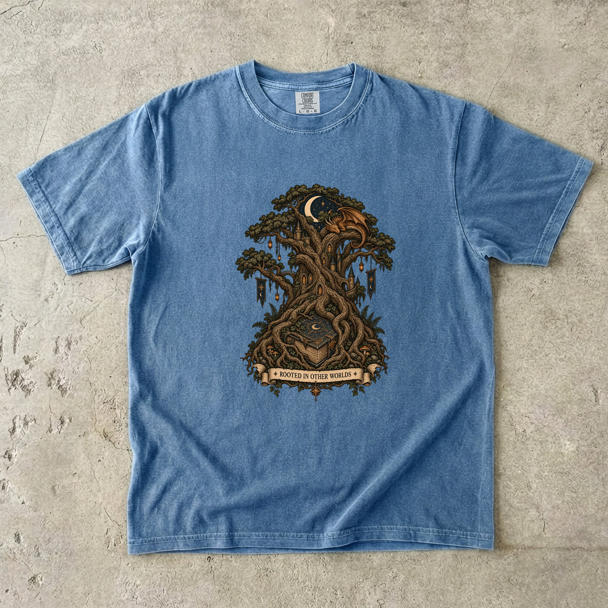 Rooted in Other Worlds Romantasy Reader T-Shirt