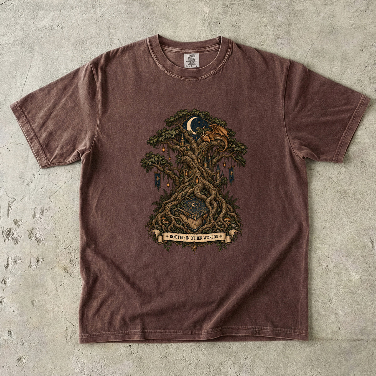 Rooted in Other Worlds Romantasy Reader T-Shirt