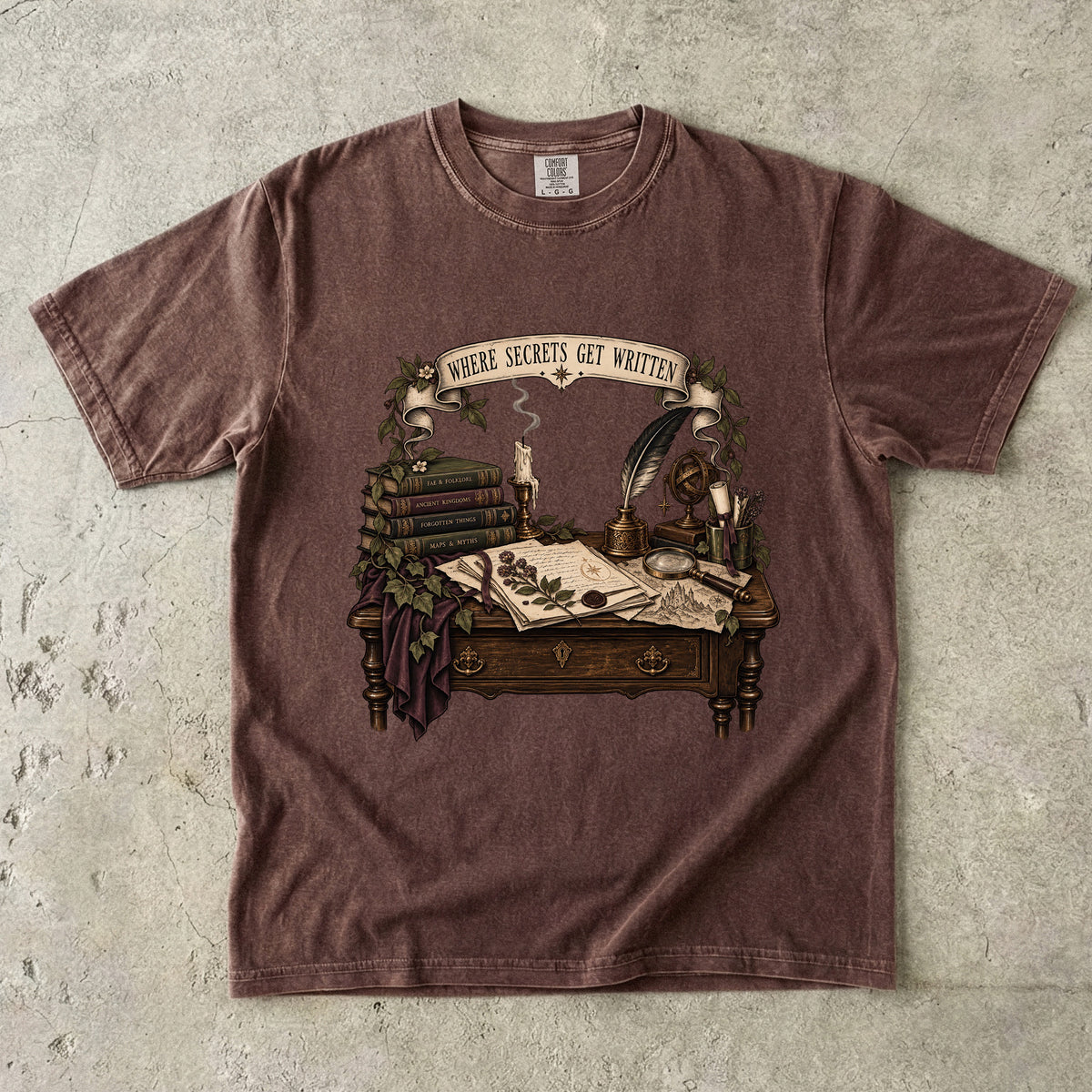 Where Secrets Get Written Romantasy Reader T-Shirt